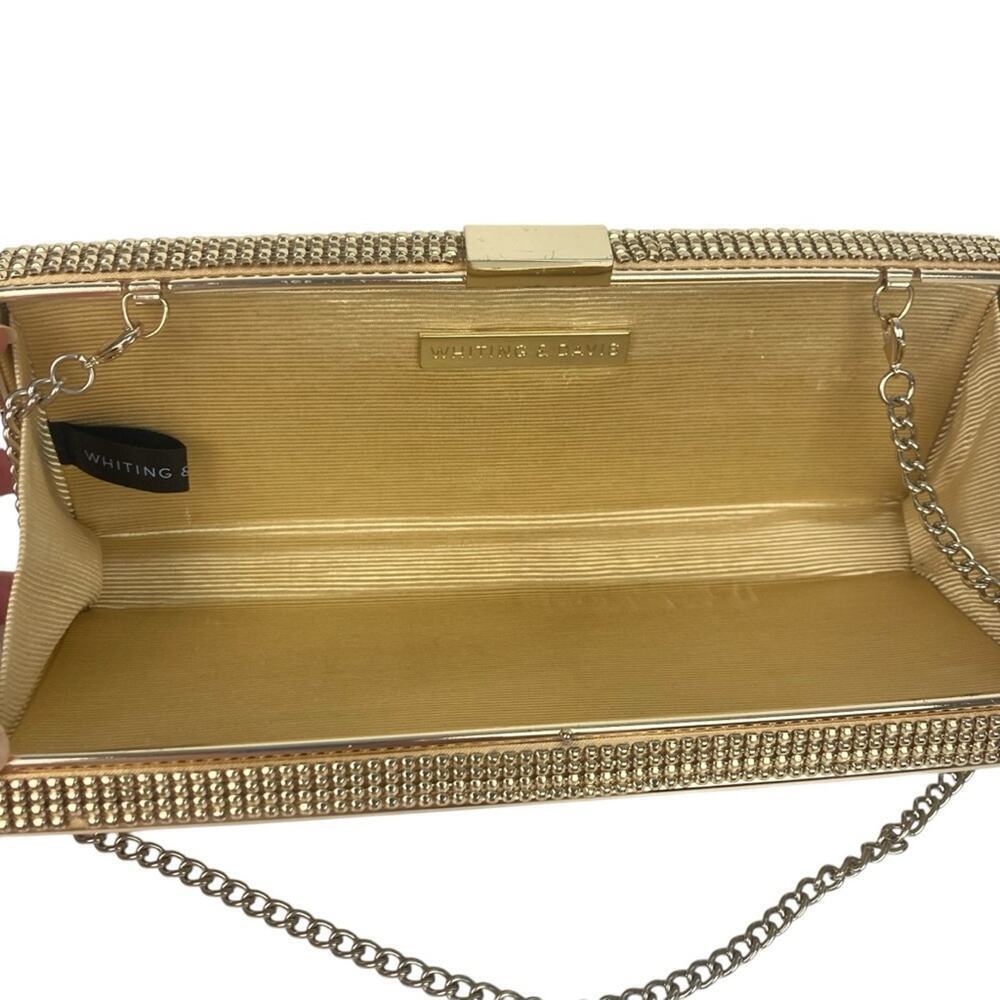 Whiting & Davis Gold Rectangular Box Clutch - image 6